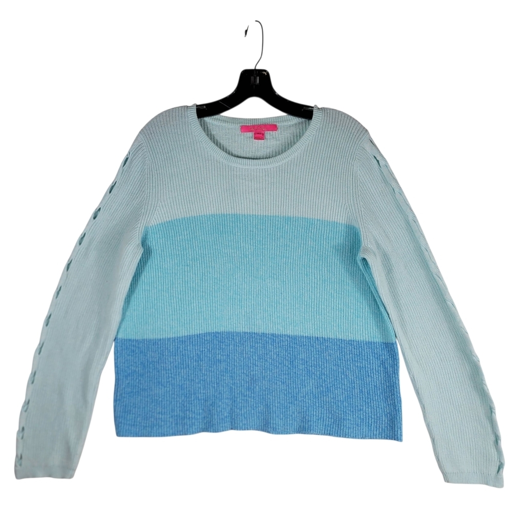 Lilly Pulitzer color block knit crisscross accent  Sweater